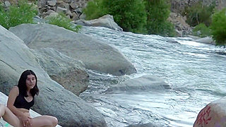 Luscious Japanese Beauty Enjoys Steamy Outdoor Sex by the River