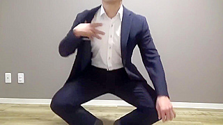 Sperming in a Suit – Perverted Businessman's Rough Morning Sex Session