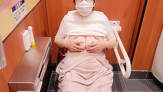 Married Milf’s Secret Toy Play Caught on Cam in Public Restroom
