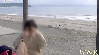 Discover the Seductive Beach Goddess! Amazing Naked Masturbation by the Sea!