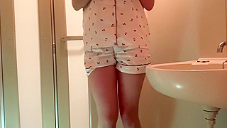 Japanese Babe Desperately Pees on Condom During Intense Sex Session