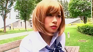 Dazzling Japanese Teen 18+ Aska Fulfills Wild Kinky Fantasies in Hardcore Sex.