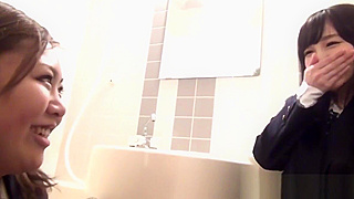 Uniformed Asian Babes Grind and Rub to Mind-Bending Orgasms