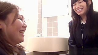 Uniformed Asian Babes Grind and Rub to Mind-Bending Orgasms