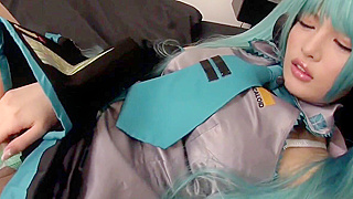 Cute Japanese Hatsune Miku Cosplayer Gets Fucked Hard in POV.