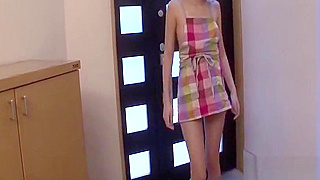 Tomomi Kai Masturbates Passionately and Squirts Massive Loads in the Hallway.