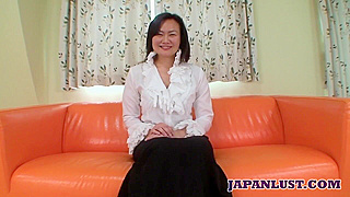 Busty Japanese Cougar Spreads Wide for Intense Hardcore Action.