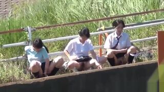 Hot Japanese Teens 18+ 18+ Pissing Outdoors, Dripping Wet & Wild in Public!