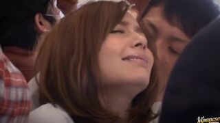 Lustful Slut Rides Wildly in Crowded Bus, Eagerly Sucking Dicks All Around
