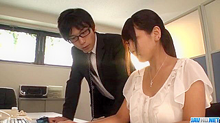 Wet Secretary in Tight Skirt Gets Fucked on Dirty Office Desk