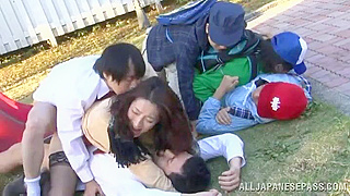 Outdoor Sunshine Orgy – Wild Asian beauties Engage inSteamy Sex Fest