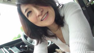 Bolt-On Japanese MILF Fucked in Public Car & Wild Forest Sex