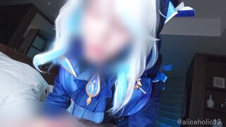 Furry Femdom Stretches and Milks Massive Raw Dick – Genshin Impact Style