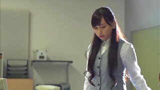 Hot Asian office babe Sayuki Kanno gives a sucks dick in the kitchen