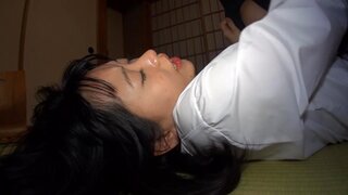 Amateur girl with tiny tits Yuna Kimino sucks and licks cock 4