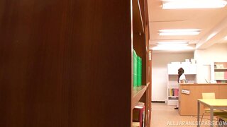 Mizuki Hinano nice teen gives a hot handjob 3
