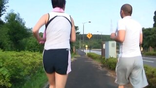 Luscious sporty chick is fucked doggystyle outdoors 4