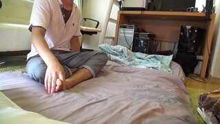 Ai Miyaji naughty Asian teen gives amateur blowjob 4