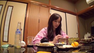 Hottie in sexy black stockings Claire Hasumi gets pussy stimulated