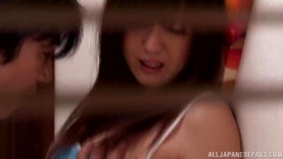 Beautiful gal Aoyama Nana cock sucking and cum in mouth