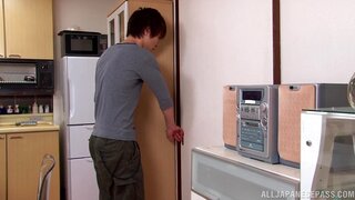 Beautiful gal Aoyama Nana cock sucking and cum in mouth