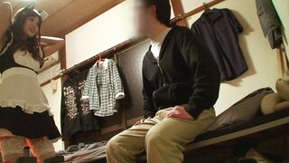 Amazing redhead teen Rina Kato has sex with boyfriend at her home