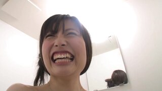 Sexy amateur babe Nozomi Kitano, sucks and fucks on the sofa 4