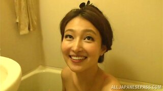 Pretty Japanese teen Mirei Kashiwagi gets her slit drilled hard 2
