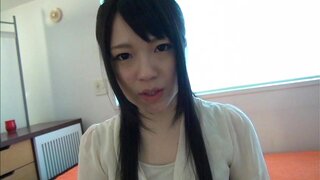 Hot Asian bang-up babe gets her hairy kitty fucked and creamed hard 3