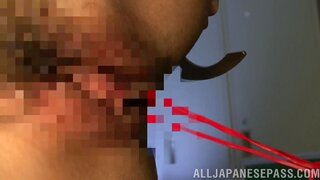 Savory Japanese teen Hikaru Shiina gets drilled by dildo toys 2