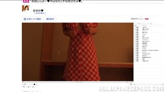 Appetizing housewife in a swimsuit Ayumi Shinoda likes toys in pussy