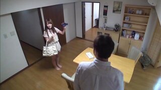 Kinky AV model Yui Hatano tries various dildos for her pussy 4