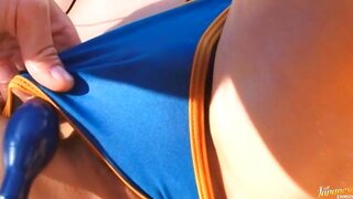 Rio Fujisaki Lovely Asian teen is fucked on the beach 7