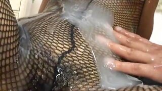 Miyo Kasuge Naughty Asian babe In Fishnets Gets Creampie