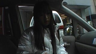 Teen in a school uniform Yumi Hoshino strips and gets fucked