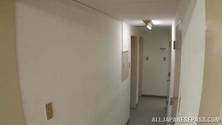 Skinny Asian teen Arisa Aizawa jumps on a massive cock 5