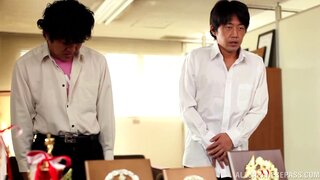 Two Students Get Sucked And Fucked By Teacher Sae Aihara 4