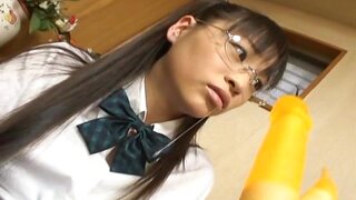 Riku Shiina Schoolgirl Sucks A Huge Cock And Gets Cum Covered 3