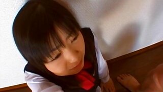 Anna Kuramoto schoolgirl blowjob