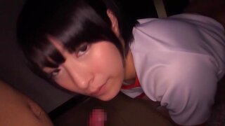 Filthy Abeno Miku honey is eager to give head