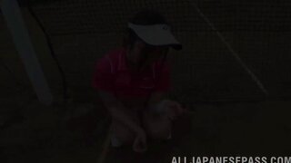 Japanese teen hottie Aya Shiomi gets massaged with oil 3