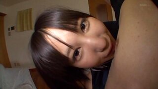Three horny schoolgirls, Riku Minato, Nanase Otoha, and Ito Yoshikawa in uniform meets a cock in POV 4