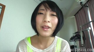 Sexy chick in a short skirt, Miku Abeno boasts of her cock sucking s 6