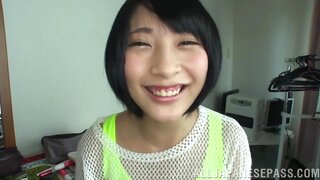 Sexy chick in a short skirt, Miku Abeno boasts of her cock sucking s 6