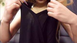 Amateur model loves playing with toys 6