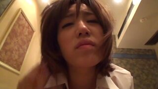 Nice teen in school uniform Miyabi Tsukioka dick riding 4