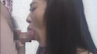 Hot Asian babe, Hitomi Shiraishi sucks and fucks an old guy 3