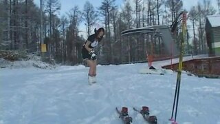 Rin Kawamoto Asian doll is skiing nude 2