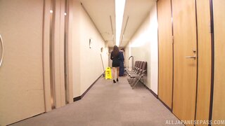 Slim Rukawa Rina is being made to suck and swallow 2