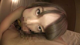 Lovely babe, Abe Mikako sucks in POV 3